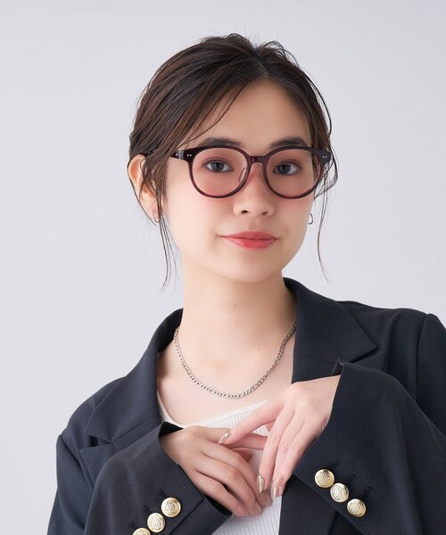 セール】ボストン型 メガネ｜黒縁フレーム 伊達めがね 度付き（レンズ