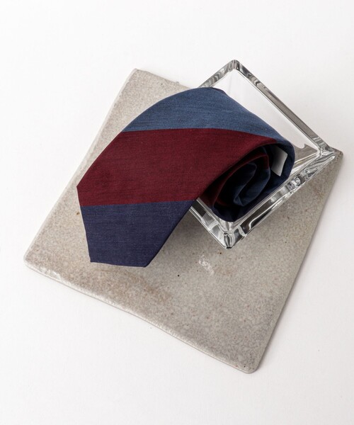 NOLLEY’S（ノーリーズ）の「BBC スリーステップストライプネクタイ 25AWコレクション（ネクタイ・メンズ・グリーン系その他/レッド系その他・FREE）」の2枚目の写真