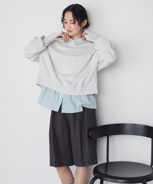 forksy.（フォルクシー）の「【forksy.】オープンバックロングカフススウェットプルオーバー（スウェット・レディース・ブラック/ブラウン/オートミール/ホワイト系・FREE）」の20枚目の写真