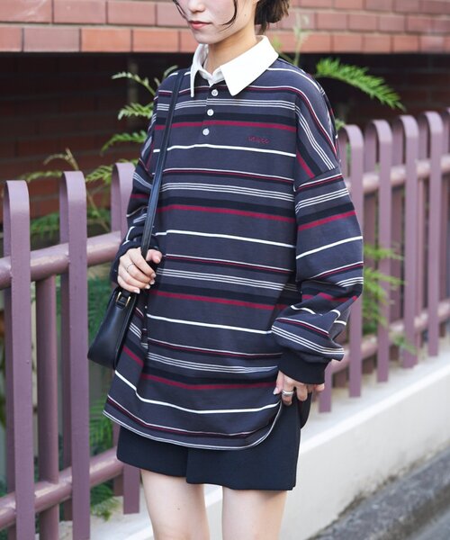 GEVACO(ゲバコ)の「【GEVACO】マルチボーダーラガーシャツ(Tシャツ/カットソー・レディース・グレー/チャコールグレー・SMALL/MEDIUM/LARGE)」の20枚目の写真