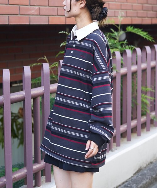 GEVACO(ゲバコ)の「【GEVACO】マルチボーダーラガーシャツ(Tシャツ/カットソー・レディース・グレー/チャコールグレー・SMALL/MEDIUM/LARGE)」の21枚目の写真