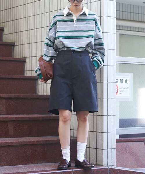 GEVACO(ゲバコ)の「【GEVACO】マルチボーダーラガーシャツ(Tシャツ/カットソー・レディース・グレー/チャコールグレー・SMALL/MEDIUM/LARGE)」の12枚目の写真