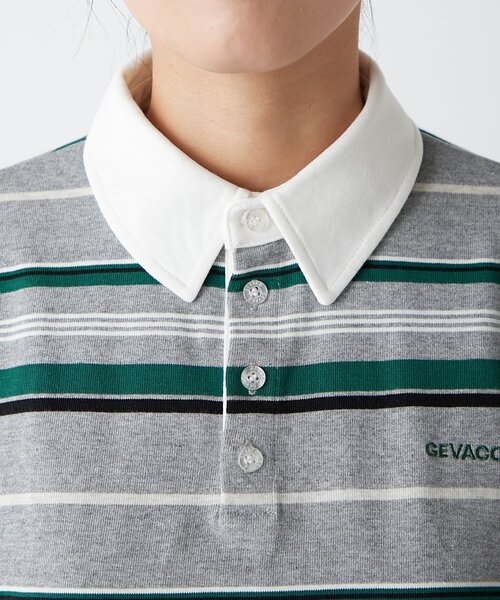 GEVACO(ゲバコ)の「【GEVACO】マルチボーダーラガーシャツ(Tシャツ/カットソー・レディース・グレー/チャコールグレー・SMALL/MEDIUM/LARGE)」の15枚目の写真