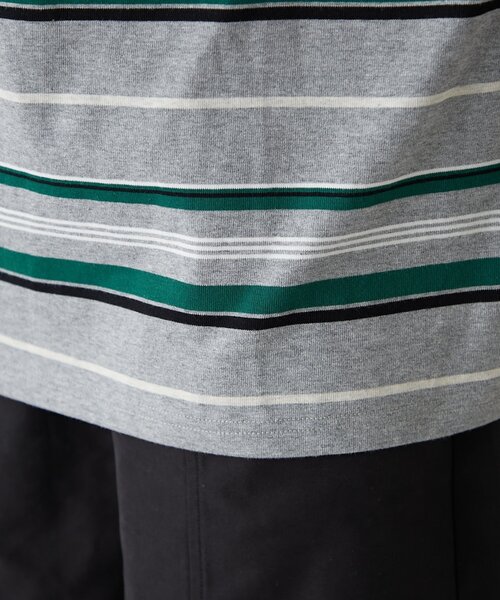 GEVACO(ゲバコ)の「【GEVACO】マルチボーダーラガーシャツ(Tシャツ/カットソー・レディース・グレー/チャコールグレー・SMALL/MEDIUM/LARGE)」の17枚目の写真