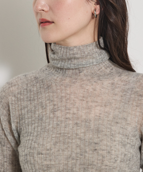 qualite（カリテ）の「ウールカシミアシアータートルニット/秋服/冬服（ニット/セーター・レディース・オフホワイト/グレー/ブラック・フリー）」の10枚目の写真