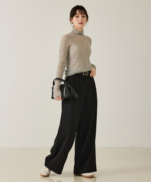 qualite（カリテ）の「ウールカシミアシアータートルニット/秋服/冬服（ニット/セーター・レディース・オフホワイト/グレー/ブラック・フリー）」の7枚目の写真