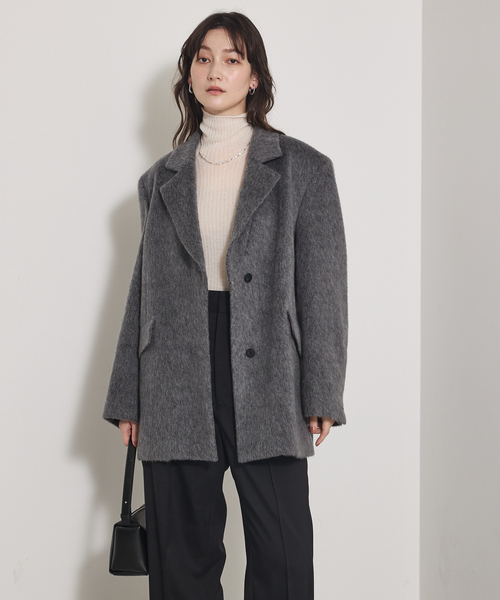 qualite（カリテ）の「ウールカシミアシアータートルニット/秋服/冬服（ニット/セーター・レディース・オフホワイト/グレー/ブラック・フリー）」の5枚目の写真