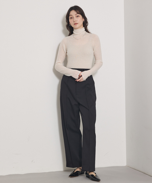 qualite（カリテ）の「ウールカシミアシアータートルニット/秋服/冬服（ニット/セーター・レディース・オフホワイト/グレー/ブラック・フリー）」の4枚目の写真