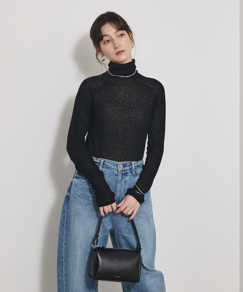 qualite（カリテ）の「ウールカシミアシアータートルニット/秋服/冬服（ニット/セーター・レディース・オフホワイト/グレー/ブラック・フリー）」の21枚目の写真