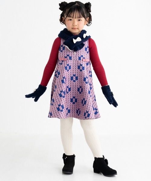 POMPKINS(ポプキンズ)の「【POMPKINS/ポプキンズ】ファーリボンブーティ(ブーツ・キッズ・グレー/ブラック・20cm/21cm/22cm/23cm)」の19枚目の写真