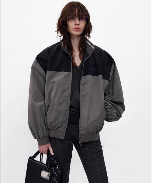 MASONPRINCE（メイソンプリンス）の「オーバーサイズ スタンドカラー ブルゾン JK4054【MASONPRINCE】【2025AW】（ブルゾン・メンズ・レッド/ブラック・L/M/S）」の4枚目の写真