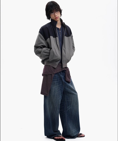 MASONPRINCE（メイソンプリンス）の「オーバーサイズ スタンドカラー ブルゾン JK4054【MASONPRINCE】【2025AW】（ブルゾン・メンズ・レッド/ブラック・L/M/S）」の8枚目の写真