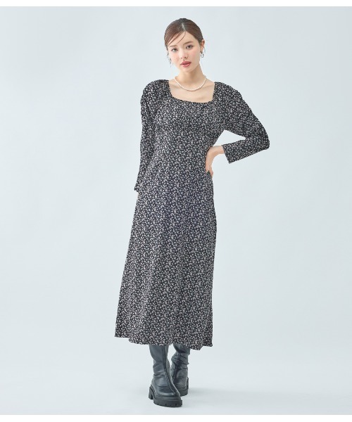 PEACH JOHN（ピーチジョン）の「バストギャザーフラワーワンピース（ワンピース・レディース・ブラウン/ブラック・ONE SIZE）」の7枚目の写真