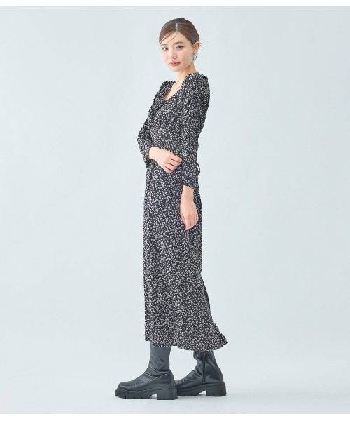 PEACH JOHN（ピーチジョン）の「バストギャザーフラワーワンピース（ワンピース・レディース・ブラウン/ブラック・ONE SIZE）」の8枚目の写真