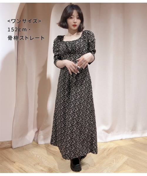 PEACH JOHN(ピーチジョン)の「バストギャザーフラワーワンピース(ワンピース・レディース・ブラウン/ブラック・ONE SIZE)」の22枚目の写真