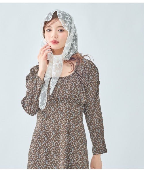 PEACH JOHN（ピーチジョン）の「バストギャザーフラワーワンピース（ワンピース・レディース・ブラウン/ブラック・ONE SIZE）」の13枚目の写真