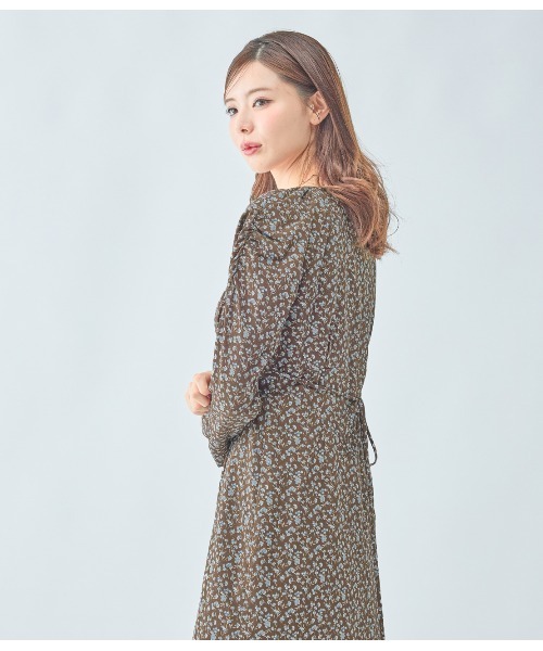 PEACH JOHN（ピーチジョン）の「バストギャザーフラワーワンピース（ワンピース・レディース・ブラウン/ブラック・ONE SIZE）」の16枚目の写真
