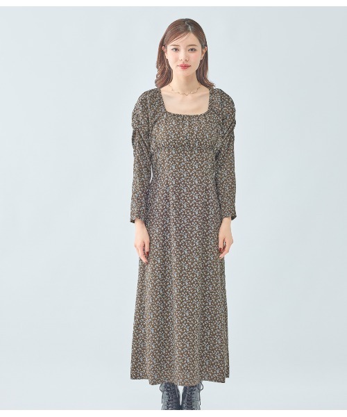 PEACH JOHN（ピーチジョン）の「バストギャザーフラワーワンピース（ワンピース・レディース・ブラウン/ブラック・ONE SIZE）」の17枚目の写真