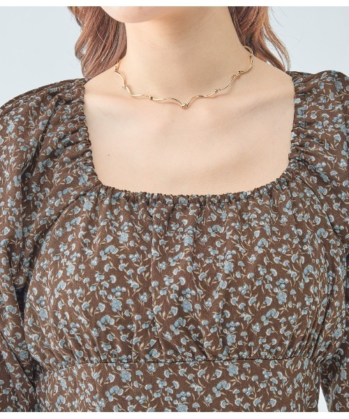 PEACH JOHN（ピーチジョン）の「バストギャザーフラワーワンピース（ワンピース・レディース・ブラウン/ブラック・ONE SIZE）」の22枚目の写真