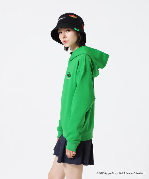 Jack Bunny!!(ジャックバニー)の「【The BEATLES ×Jack Bunny!!】T/Cダンボール長袖プルオーバーフーディ(スウェット・レディース・ブラック/ホワイト/グリーン・SMALL/MEDIUM/LARGE)」の4枚目の写真