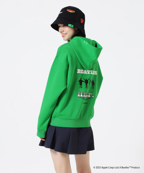 Jack Bunny!!(ジャックバニー)の「【The BEATLES ×Jack Bunny!!】T/Cダンボール長袖プルオーバーフーディ(スウェット・レディース・ブラック/ホワイト/グリーン・SMALL/MEDIUM/LARGE)」の5枚目の写真