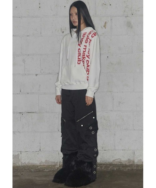 FANCY CLUB(ファンシークラブ)の「A'GEM/9 × .kom 『FANCY CLUB/ファンシークラブ』 BAYWATCH HOODIE/ベイウォッチプルオーバーパーカー(パーカー・レディース・ブラック/ホワイト・FREE)」の7枚目の写真