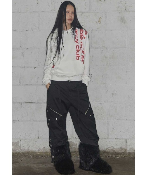 FANCY CLUB(ファンシークラブ)の「A'GEM/9 × .kom 『FANCY CLUB/ファンシークラブ』 BAYWATCH HOODIE/ベイウォッチプルオーバーパーカー(パーカー・レディース・ブラック/ホワイト・FREE)」の5枚目の写真