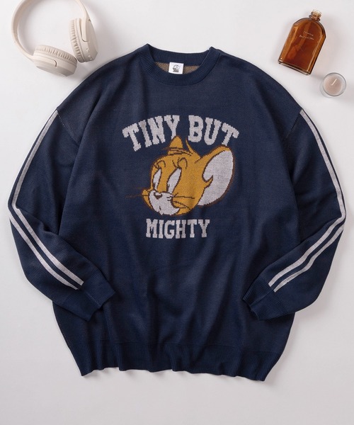 ICEBERG トムとジェリー ニットセーター　ヴィンテージ Iceberg Tom and Jerry Warner Knitwear / Sweater Gray Ivory Men's