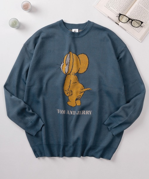 セール】【71】【TOM＆JERRY/トムとジェリー】総柄 リブライン サイド