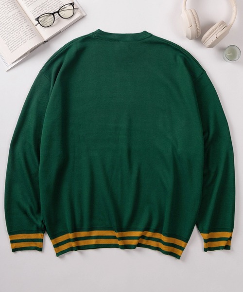 Tom＆Jerry（トムアンドジェリー）の「【71】【TOM＆JERRY/トムとジェリー】総柄 リブライン サイドライン アソート ジャガードニット（ニット/セーター・レディース・グレー/オフホワイト/ブルー/ワイン/オレンジ/ネイビー/ベージュ/グリーン・M/L）」の19枚目の写真