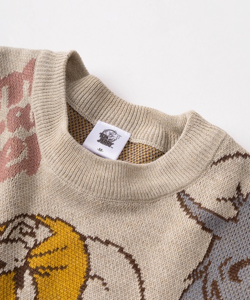 セール】【71】【TOM＆JERRY/トムとジェリー】総柄 リブライン サイド