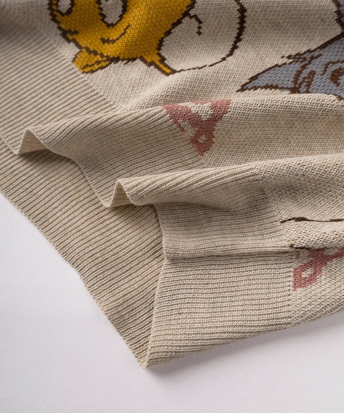 Tom＆Jerry（トムアンドジェリー）の「【71】【TOM＆JERRY/トムとジェリー】総柄 リブライン サイドライン アソート ジャガードニット（ニット/セーター・レディース・グレー/オフホワイト/ブルー/ワイン/オレンジ/ネイビー/ベージュ/グリーン・M/L）」の12枚目の写真