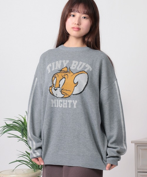 Tom＆Jerry（トムアンドジェリー）の「【71】【TOM＆JERRY/トムとジェリー】総柄 リブライン サイドライン アソート ジャガードニット（ニット/セーター・レディース・グレー/オフホワイト/ブルー/ワイン/オレンジ/ネイビー/ベージュ/グリーン・M/L）」の21枚目の写真
