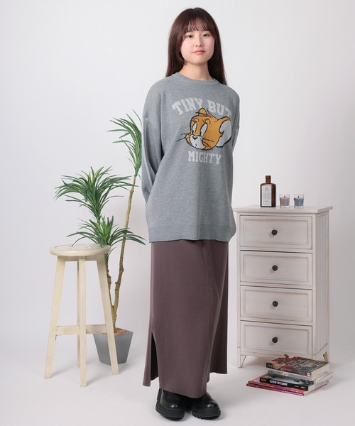Tom＆Jerry（トムアンドジェリー）の「【71】【TOM＆JERRY/トムとジェリー】総柄 リブライン サイドライン アソート ジャガードニット（ニット/セーター・レディース・グレー/オフホワイト/ブルー/ワイン/オレンジ/ネイビー/ベージュ/グリーン・M/L）」の22枚目の写真