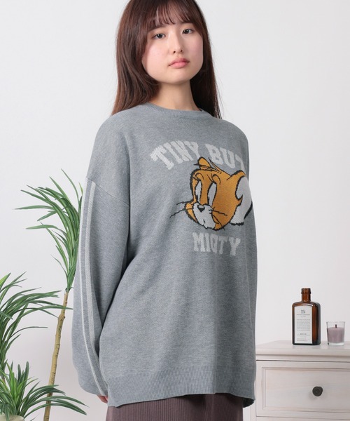 Tom＆Jerry（トムアンドジェリー）の「【71】【TOM＆JERRY/トムとジェリー】総柄 リブライン サイドライン アソート ジャガードニット（ニット/セーター・レディース・グレー/オフホワイト/ブルー/ワイン/オレンジ/ネイビー/ベージュ/グリーン・M/L）」の20枚目の写真