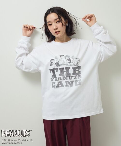 PEANUTS(ピーナッツ)の「■PEANUTS ギャングロンTEE(Tシャツ/カットソー・レディース・オフホワイト・FREE)」の1枚目の写真