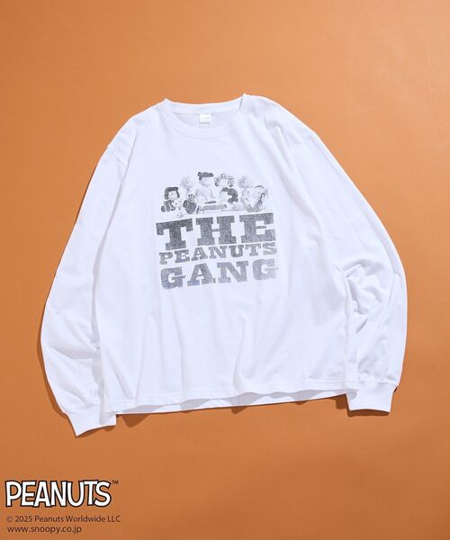 PEANUTS(ピーナッツ)の「■PEANUTS ギャングロンTEE(Tシャツ/カットソー・レディース・オフホワイト・FREE)」の2枚目の写真