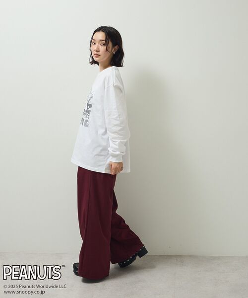 PEANUTS(ピーナッツ)の「■PEANUTS ギャングロンTEE(Tシャツ/カットソー・レディース・オフホワイト・FREE)」の4枚目の写真
