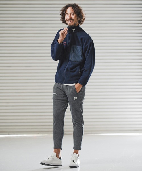 1minute 1second（ワンミニットワンセカンド）の「mj11158-microfleece zip jacket with 1M1S chenille embroidered patch フリースジャケット(1M25F280)（その他アウター・メンズ・ネイビー/ブラック・XXL/XL/L/M）」の8枚目の写真