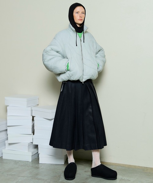 MAISON SPECIAL（メゾンスペシャル）の「Vegan Leather Midi-length Skirt / ヴィーガンレザーミモレスカート（スカート・レディース・ブラック/ブラウン・38/36）」の6枚目の写真