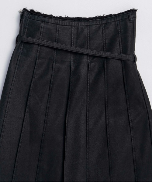 MAISON SPECIAL（メゾンスペシャル）の「Vegan Leather Midi-length Skirt / ヴィーガンレザーミモレスカート（スカート・レディース・ブラック/ブラウン・38/36）」の11枚目の写真