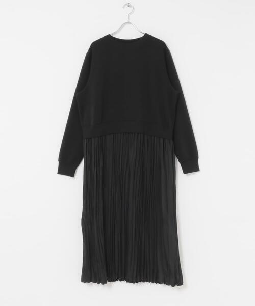 ITEMS URBANRESEARCH(アイテムズ アーバンリサーチ)の「プリーツドッキングワンピース(ワンピース・レディース・グレー系その他/ブラック・FREE)」の8枚目の写真