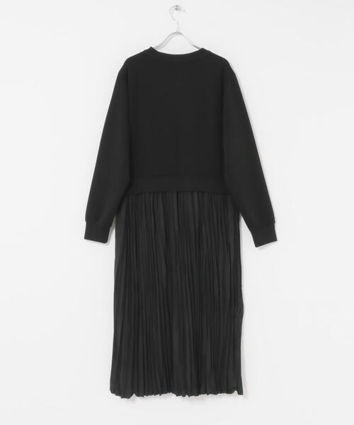 ITEMS URBANRESEARCH(アイテムズ アーバンリサーチ)の「プリーツドッキングワンピース(ワンピース・レディース・グレー系その他/ブラック・FREE)」の9枚目の写真