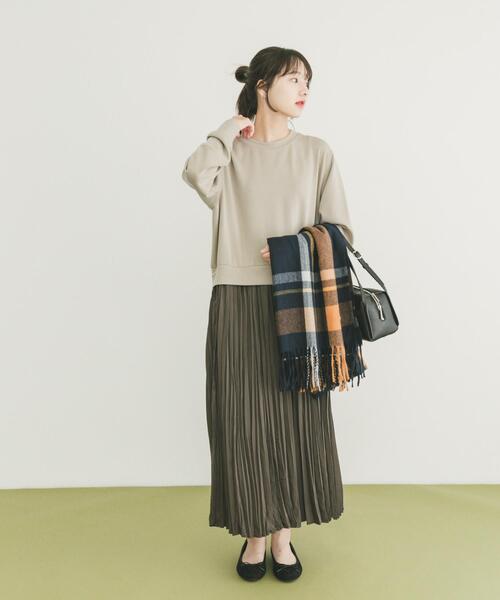 ITEMS URBANRESEARCH(アイテムズ アーバンリサーチ)の「プリーツドッキングワンピース(ワンピース・レディース・グレー系その他/ブラック・FREE)」の13枚目の写真