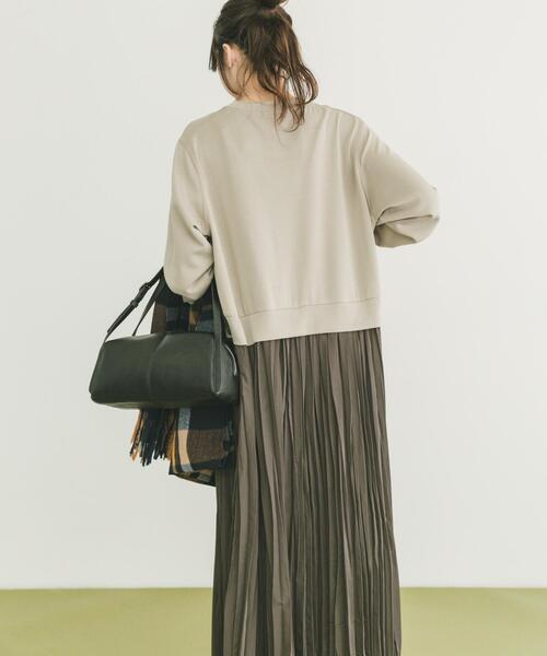 ITEMS URBANRESEARCH(アイテムズ アーバンリサーチ)の「プリーツドッキングワンピース(ワンピース・レディース・グレー系その他/ブラック・FREE)」の14枚目の写真