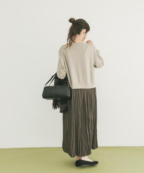 ITEMS URBANRESEARCH(アイテムズ アーバンリサーチ)の「プリーツドッキングワンピース(ワンピース・レディース・グレー系その他/ブラック・FREE)」の16枚目の写真