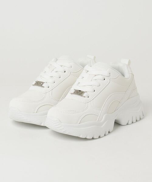 algy(アルジー)の「ALGY アルジー スニーカー キッズ 厚底 スニーカー ダッドシューズ 4502(スニーカー・キッズ・ホワイト/ブラック・20.0cm/21.0cm/22.0cm/23.0cm/24.0cm)」の2枚目の写真