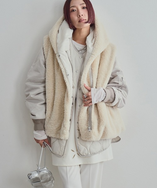 週末限定セール！　新品　LHELBIE レルビエ　シアーシャーリングブルゾン 週末限定セール！ 新品 LHELBIE レルビエ シアーシャーリング