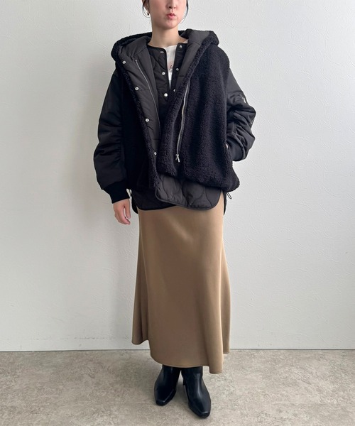 LHELBIE(レルビエ)の「マルチウェイセットコート(その他アウター・レディース・カーキ/ライトベージュ/ブラック・M)」の5枚目の写真