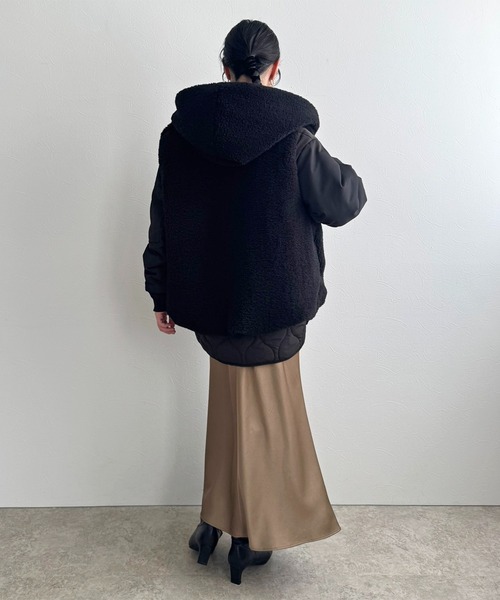 LHELBIE(レルビエ)の「マルチウェイセットコート(その他アウター・レディース・カーキ/ライトベージュ/ブラック・M)」の7枚目の写真